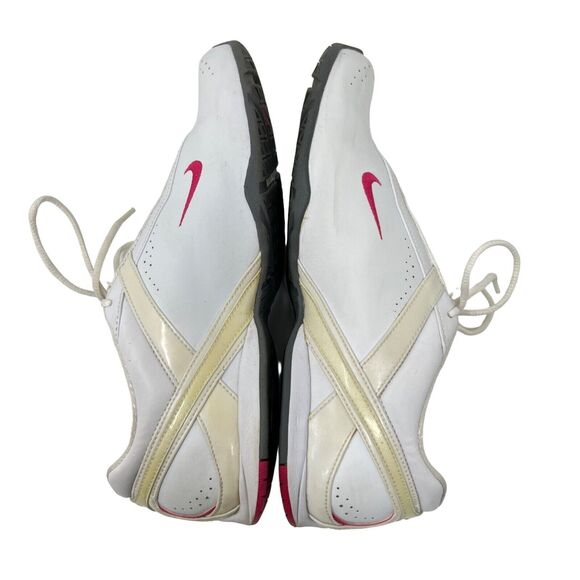 Nike Air Cardio III Running Shoes White Pink Leather Sneakers Womens Size 9.5 - Picture 8 of 11